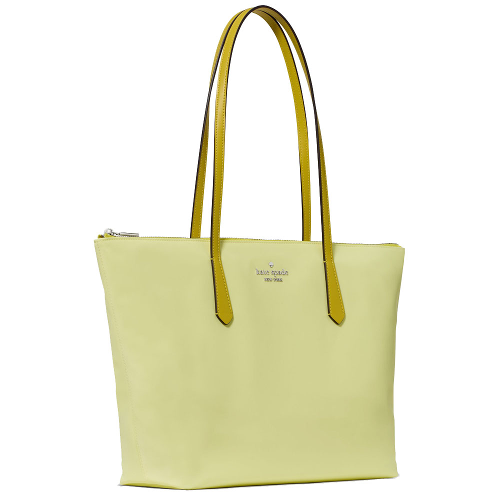 Kate Spade Kitt Nylon Medium Tote Tennis Ball Multi Light green # KG460