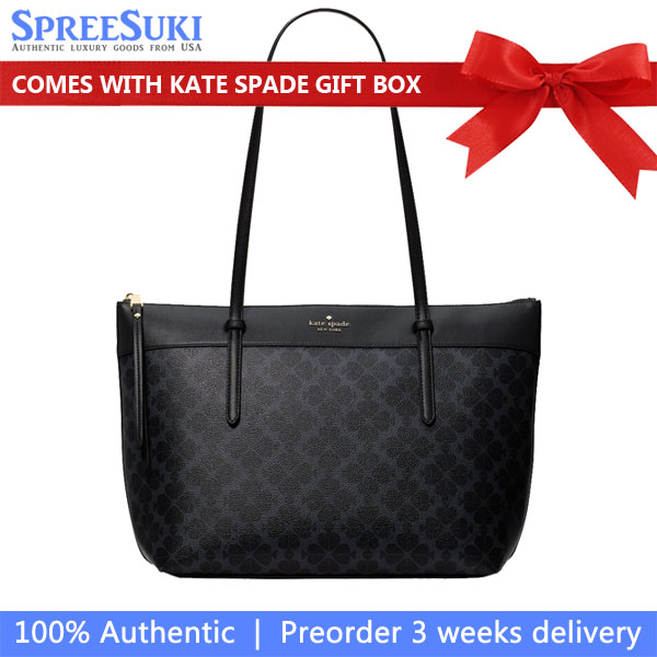 Kate Spade All Day Spade Flower Tote Bag Black # KO142