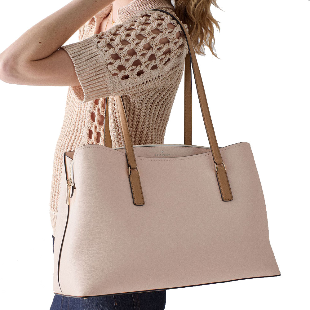 Kate Spade Thompson Street Commuter Tote Bag Powdered Sugar Multi Blush Pink # KO146