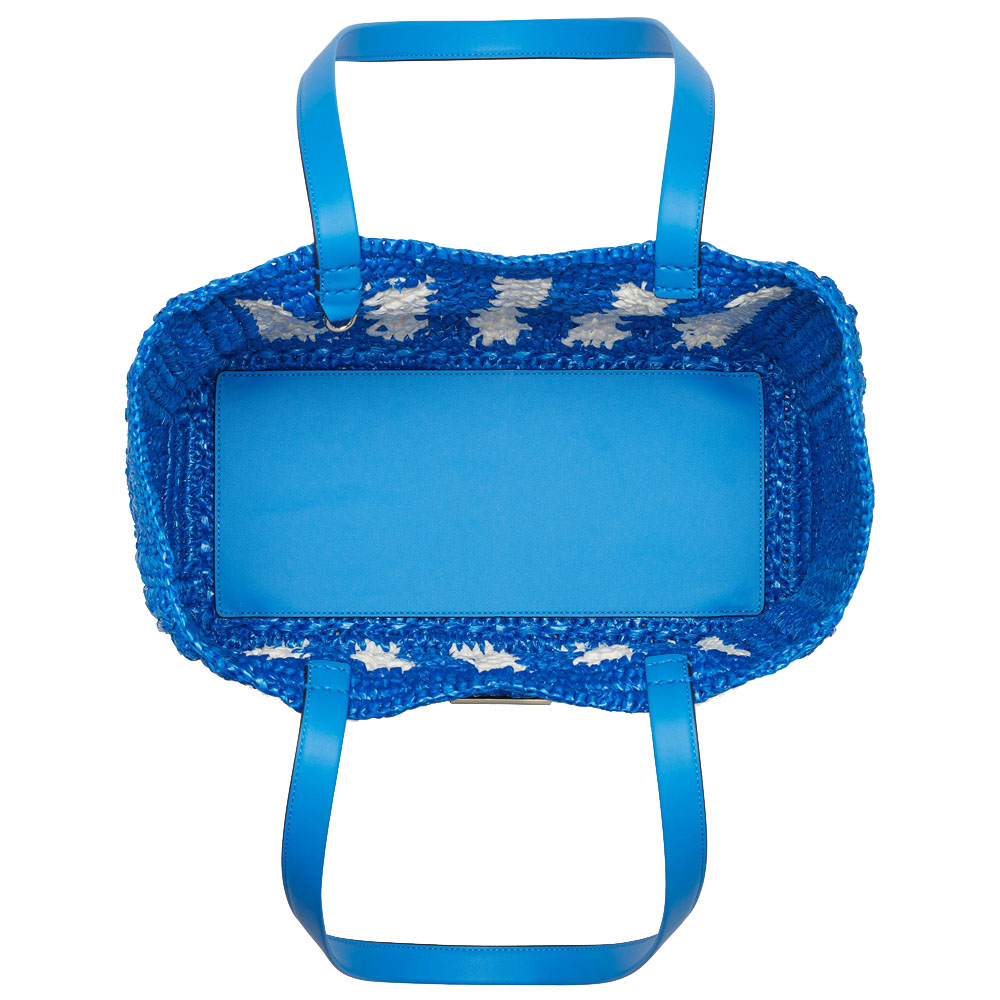 Kate Spade Eden Striped Crochet Large Tote Blue Multicolor # KG066