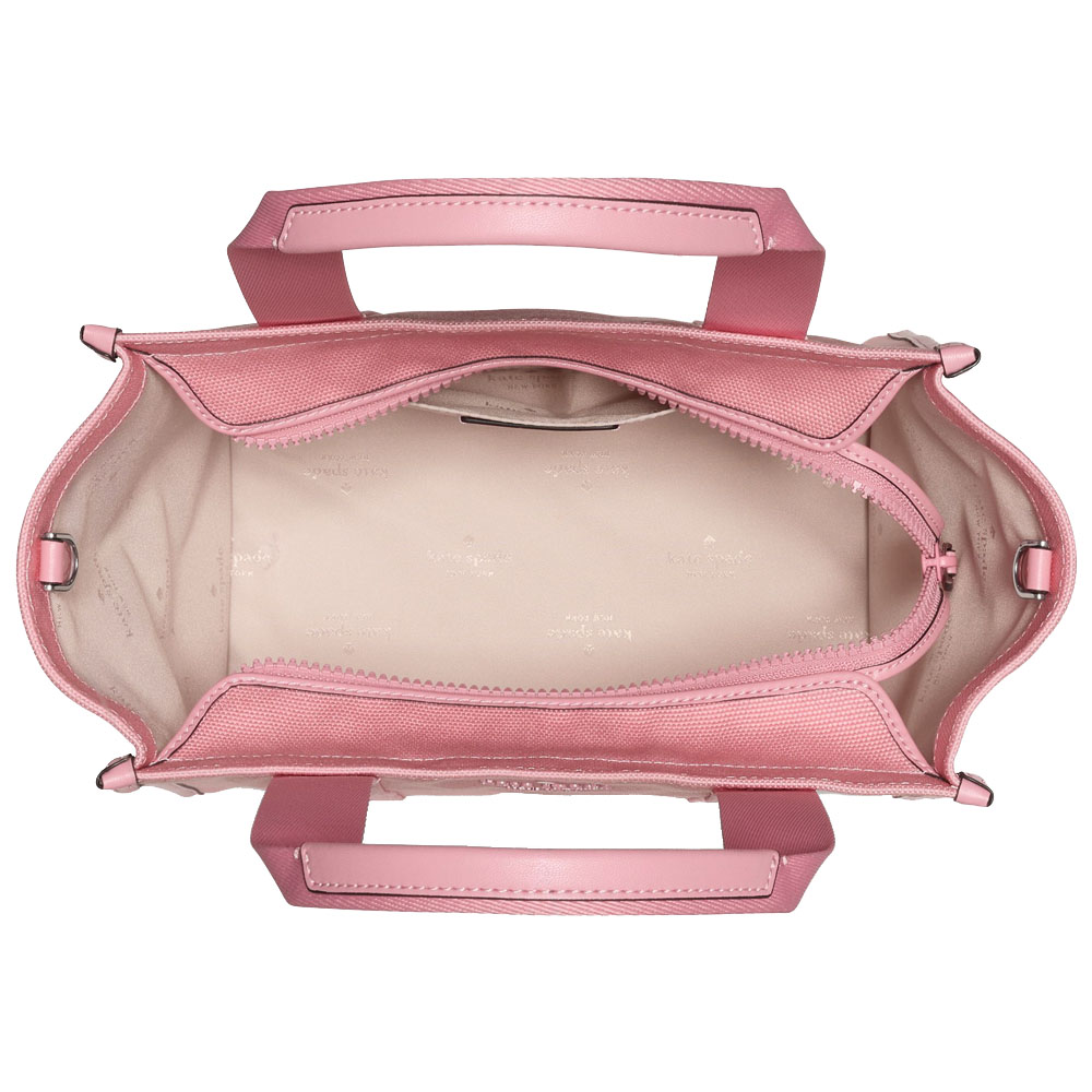 Kate Spade Kip Canvas Small Tote Grapefruit Soda Pink # KG767
