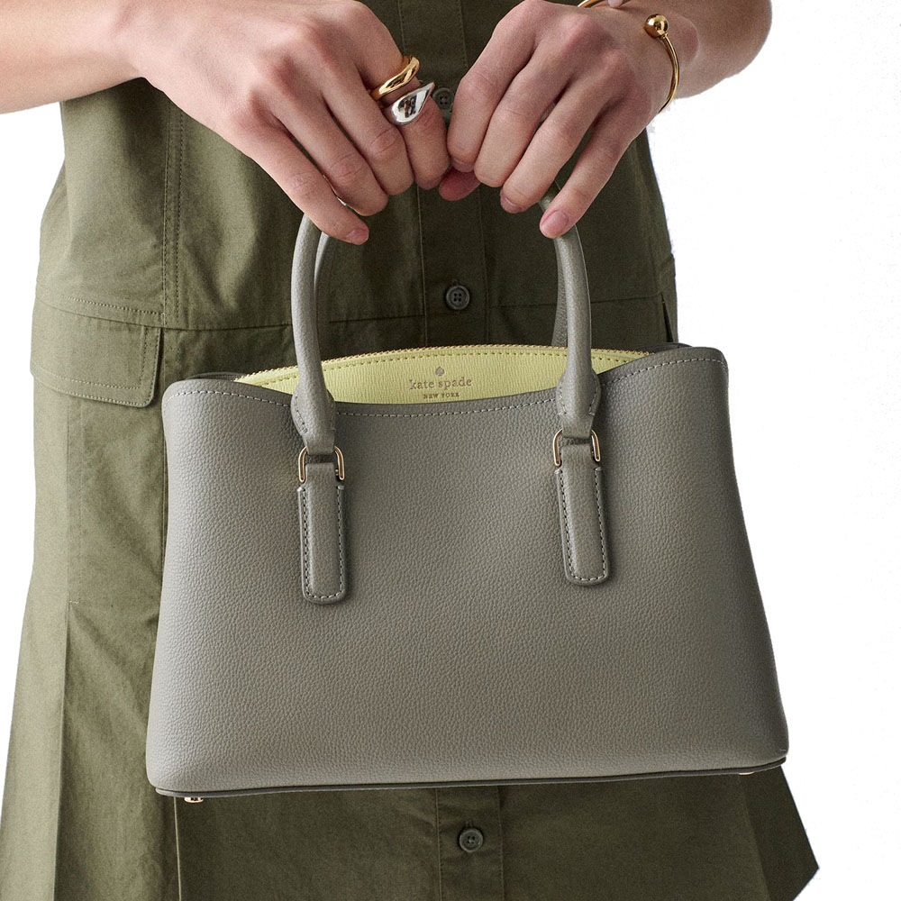 Kate Spade Thompson Street Small Satchel Bag Dusky Pine Multi Olive # KO144