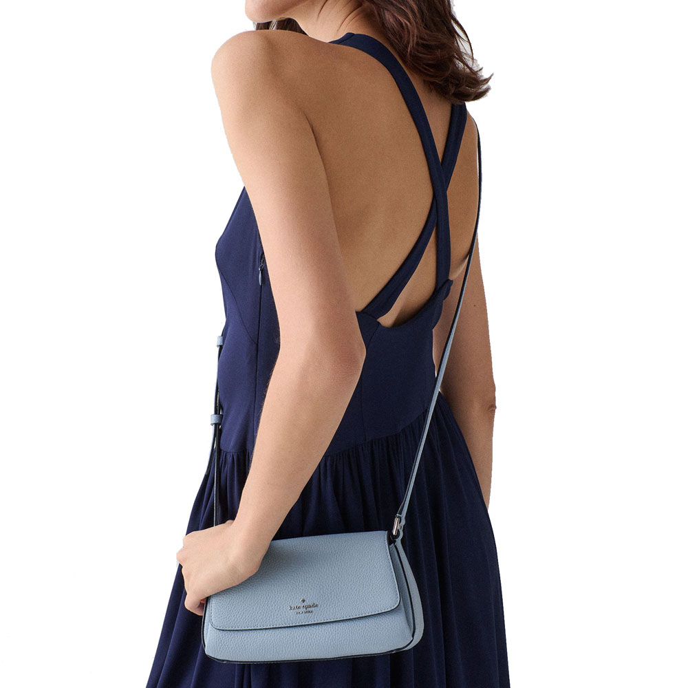 Kate Spade Sutton Mini Flap Crossbody Muted Blue # KO122