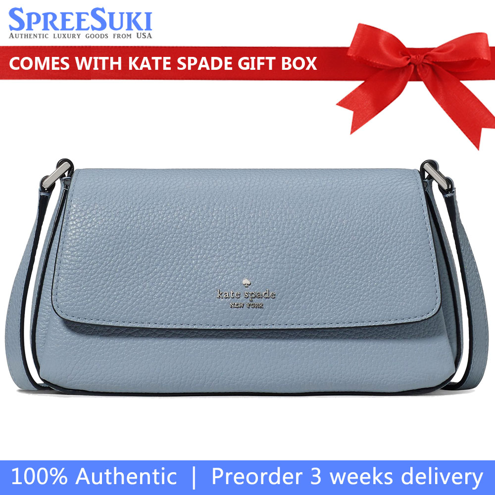 Kate Spade Sutton Mini Flap Crossbody Muted Blue # KO122