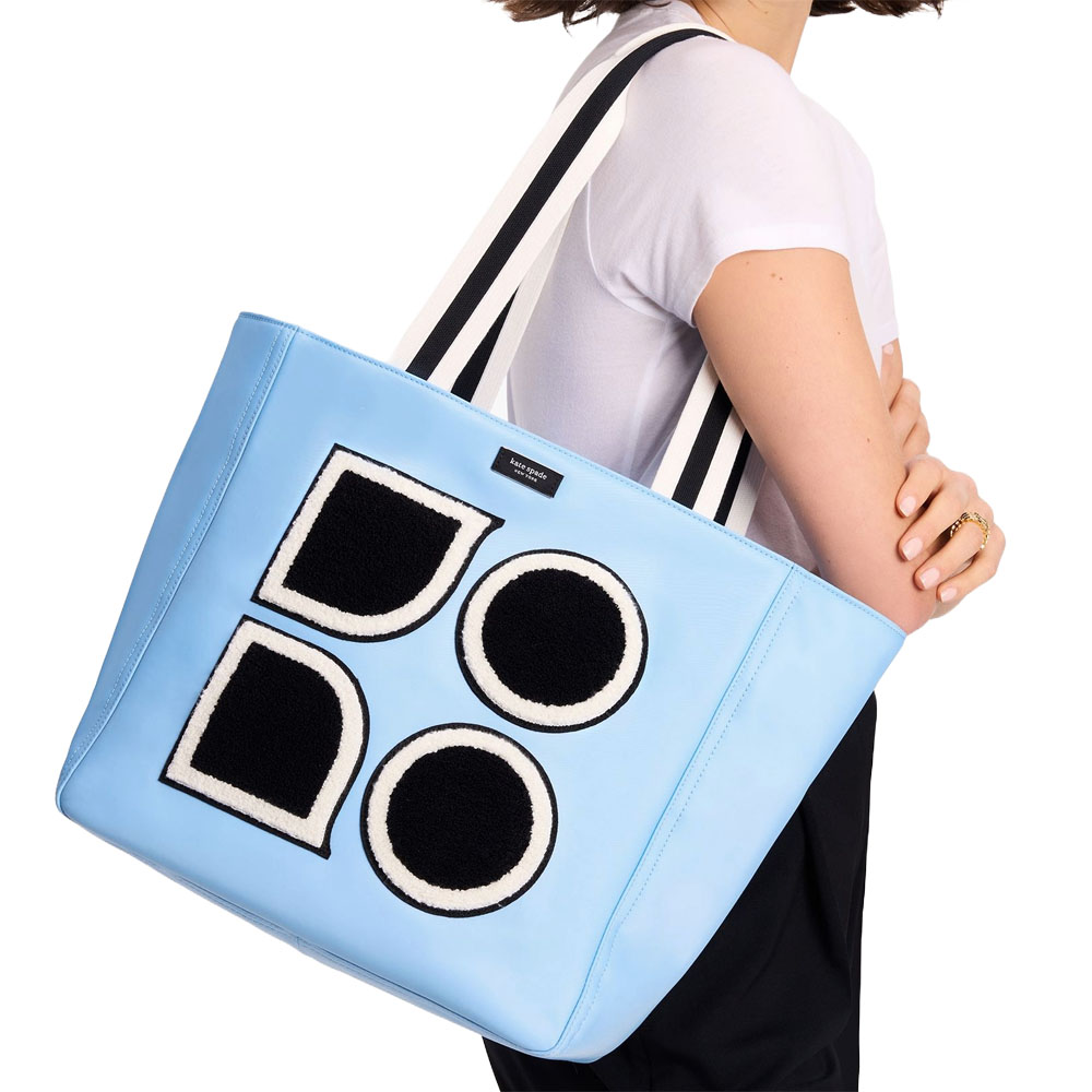Kate Spade Noel Large Tote Astral Blue Multi # KG499