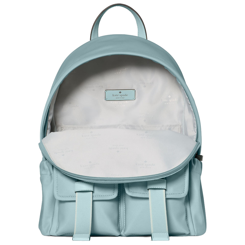 Kate Spade Carter Ksnyl Cargo Backpack Aventurine Multi Light blue # KN667