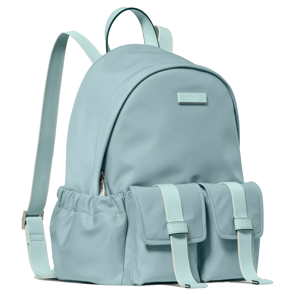 Kate Spade Carter Ksnyl Cargo Backpack Aventurine Multi Light blue # KN667