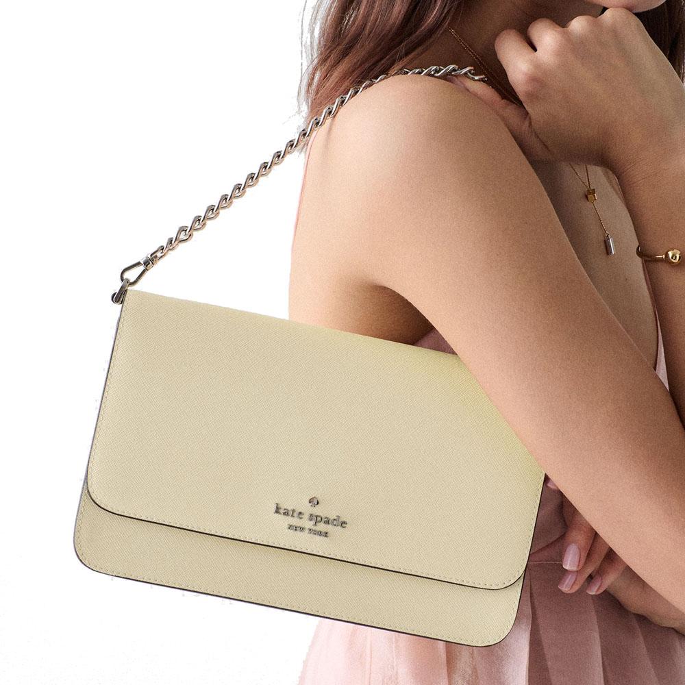 Kate Spade Madison Willow Crossbody Bag Lemon Fondant Light yellow # KN603