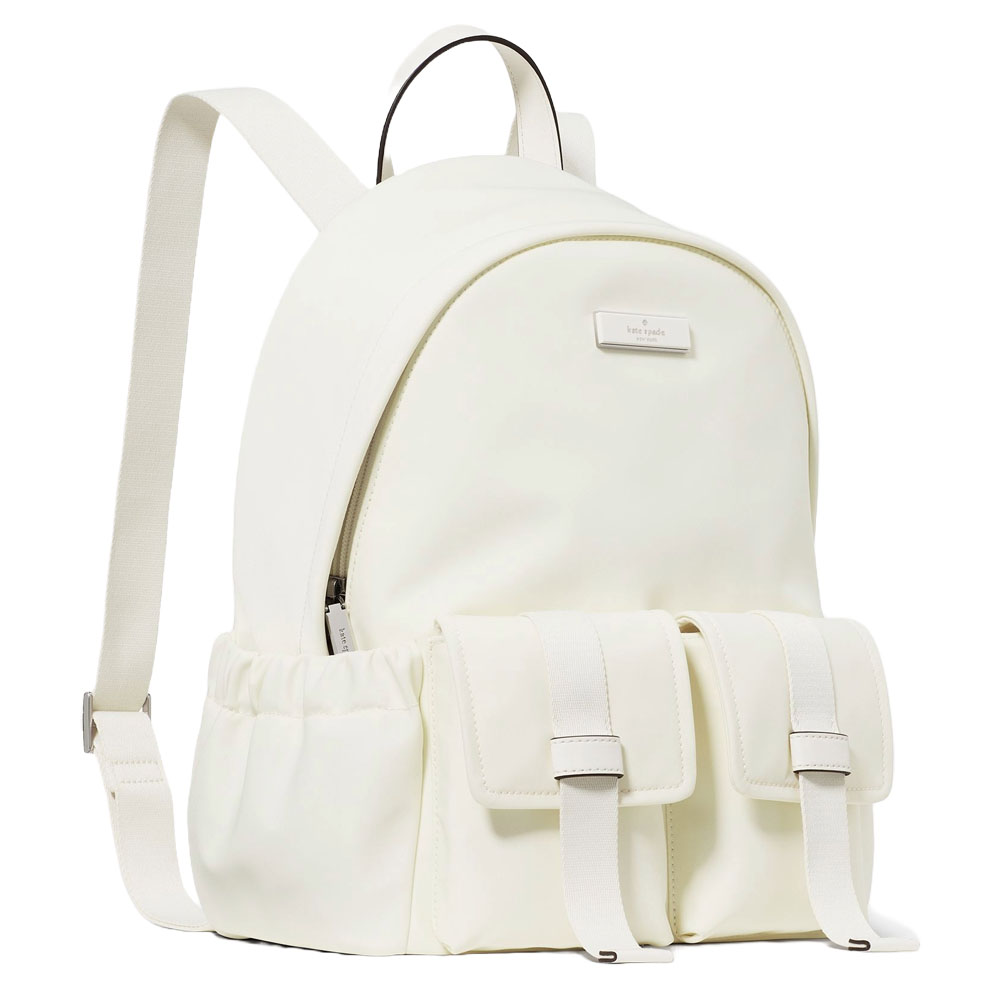 Kate Spade Carter Ksnyl Cargo Backpack Meringue White # KN671