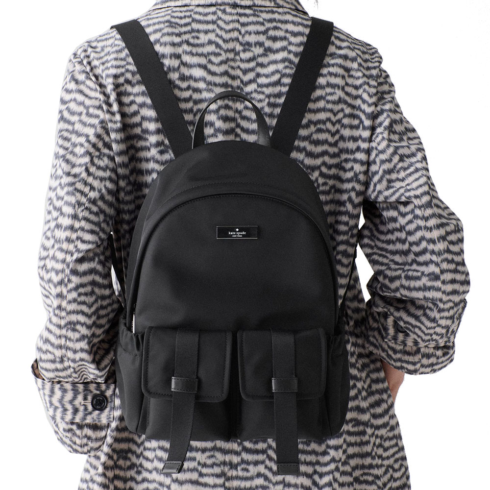 Kate Spade Carter Ksnyl Cargo Backpack Black # KN671