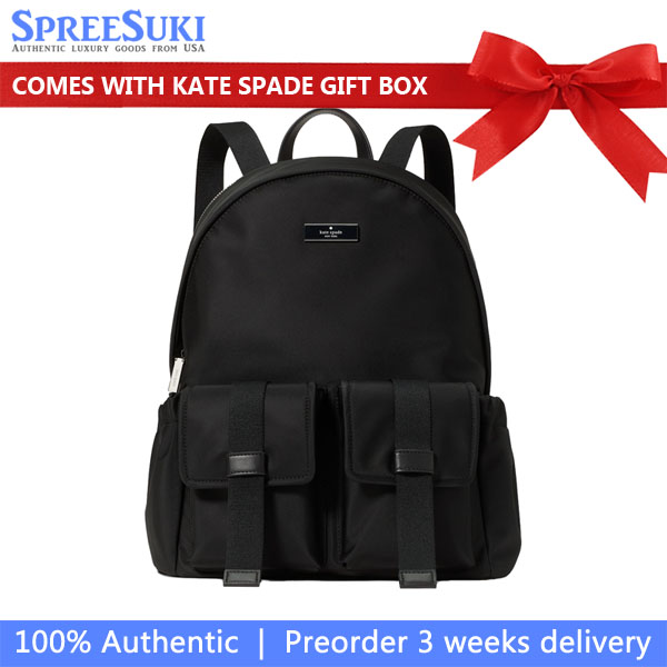 Kate Spade Carter Ksnyl Cargo Large Backpack Black # KN670