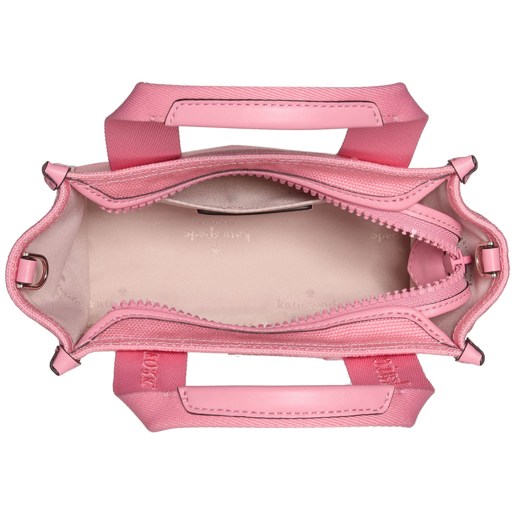 Kate Spade Kip Canvas Mini Tote Grapefruit Soda Pink # KL062