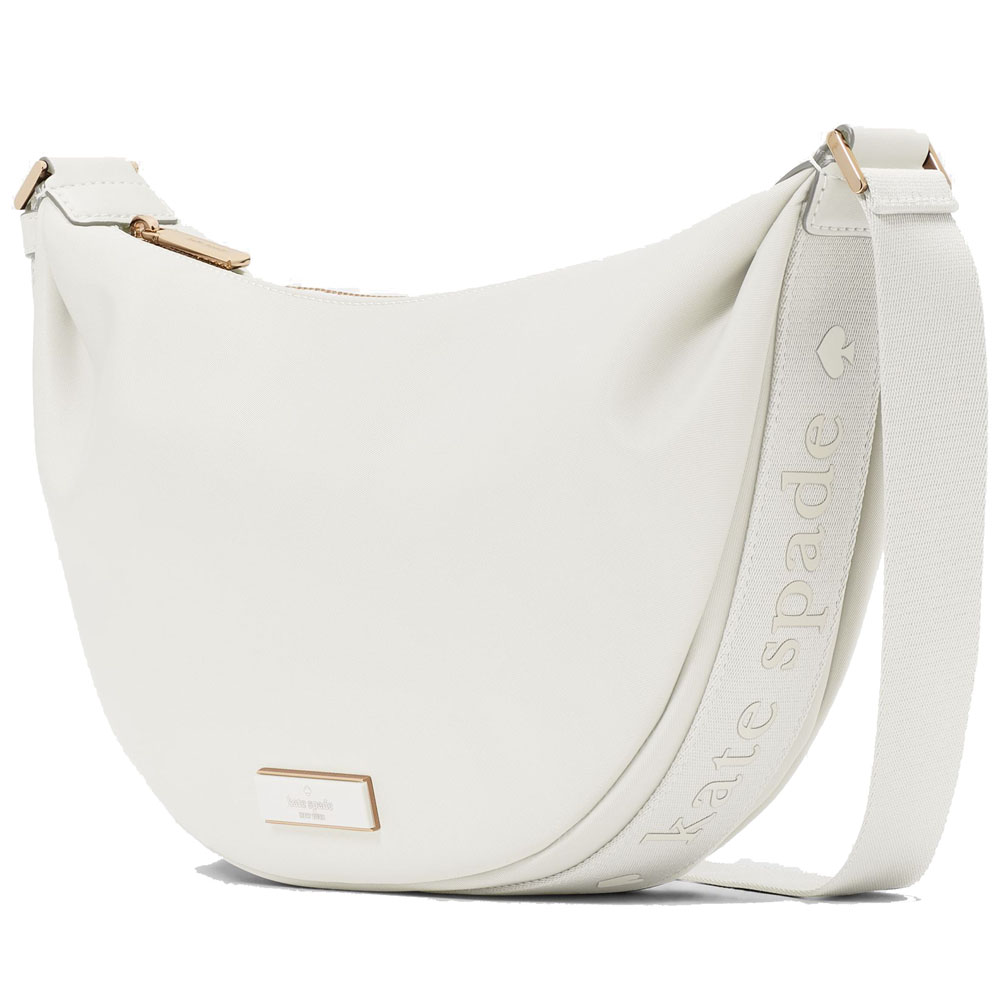 Kate Spade Carter Nylon Medium Sling Bag Meringue Off White # KL966