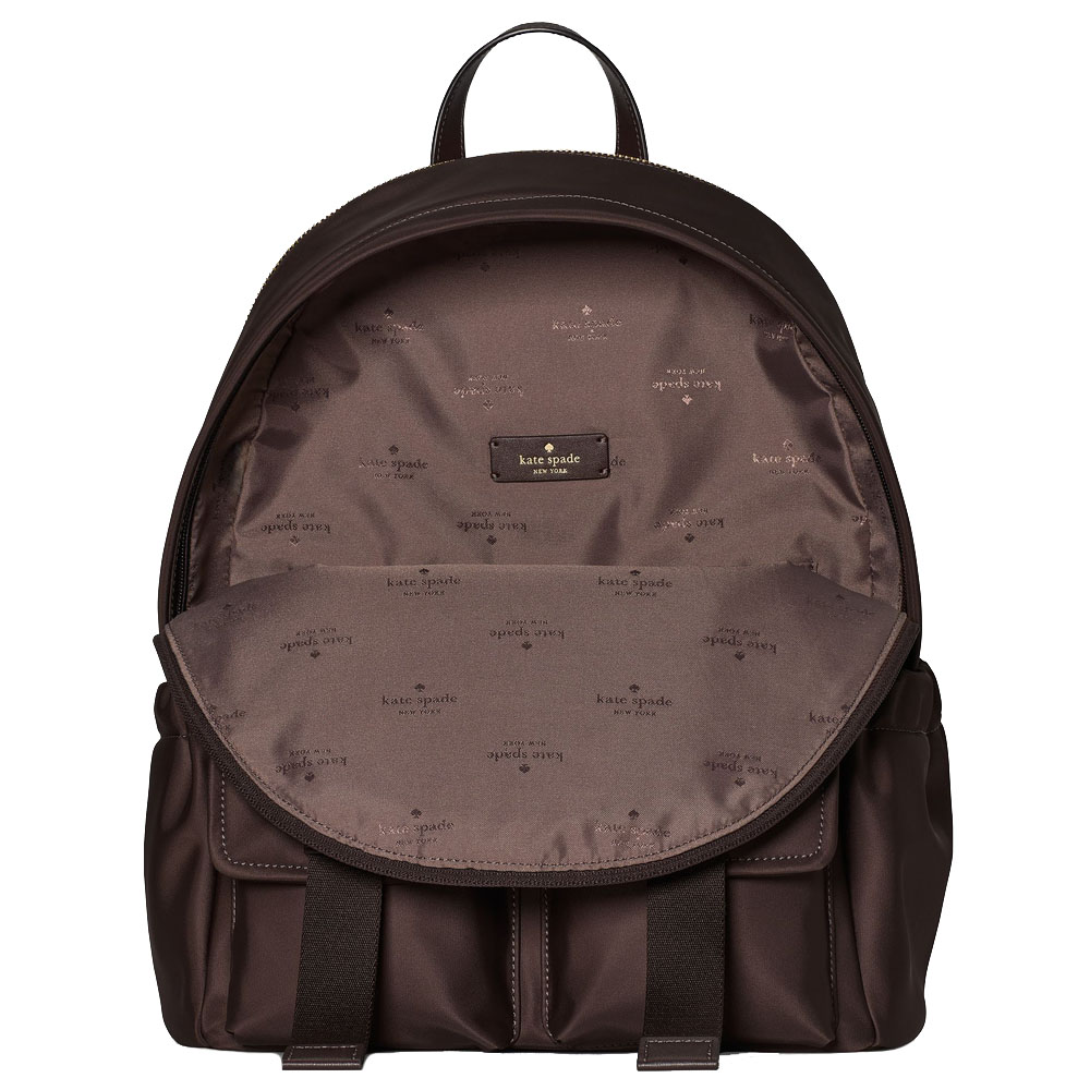Kate Spade Carter Ksnyl Cargo Large Backpack Hot Fudge Chocolate # KN670