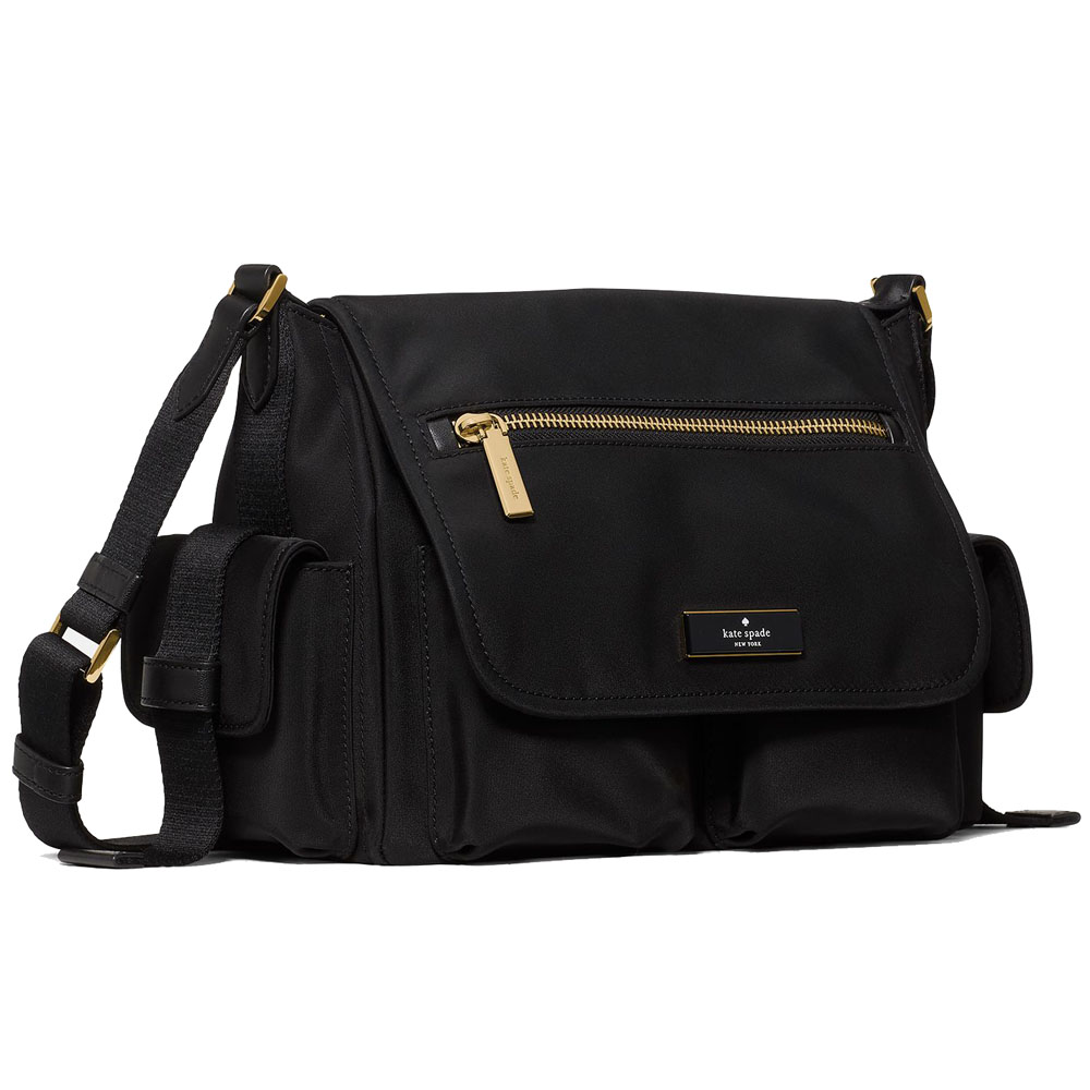 Kate Spade Carter Ksnyl Cargo Messenger Bag Black # KN672