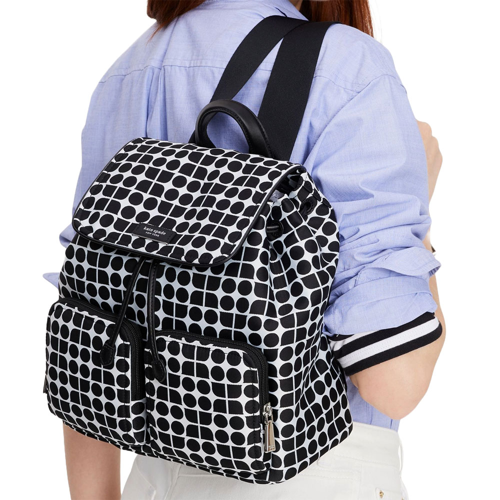 Kate Spade Noel Jacquard Backpack Black Multi # KG241
