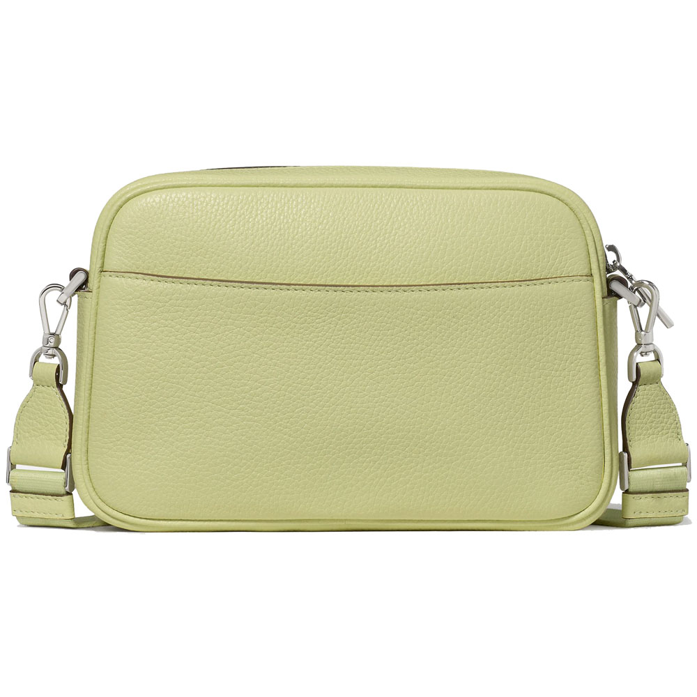 Kate Spade Emma Colorblock Pebbled Leather Large Crossbody Tennis Ball Multi Light green # KK940
