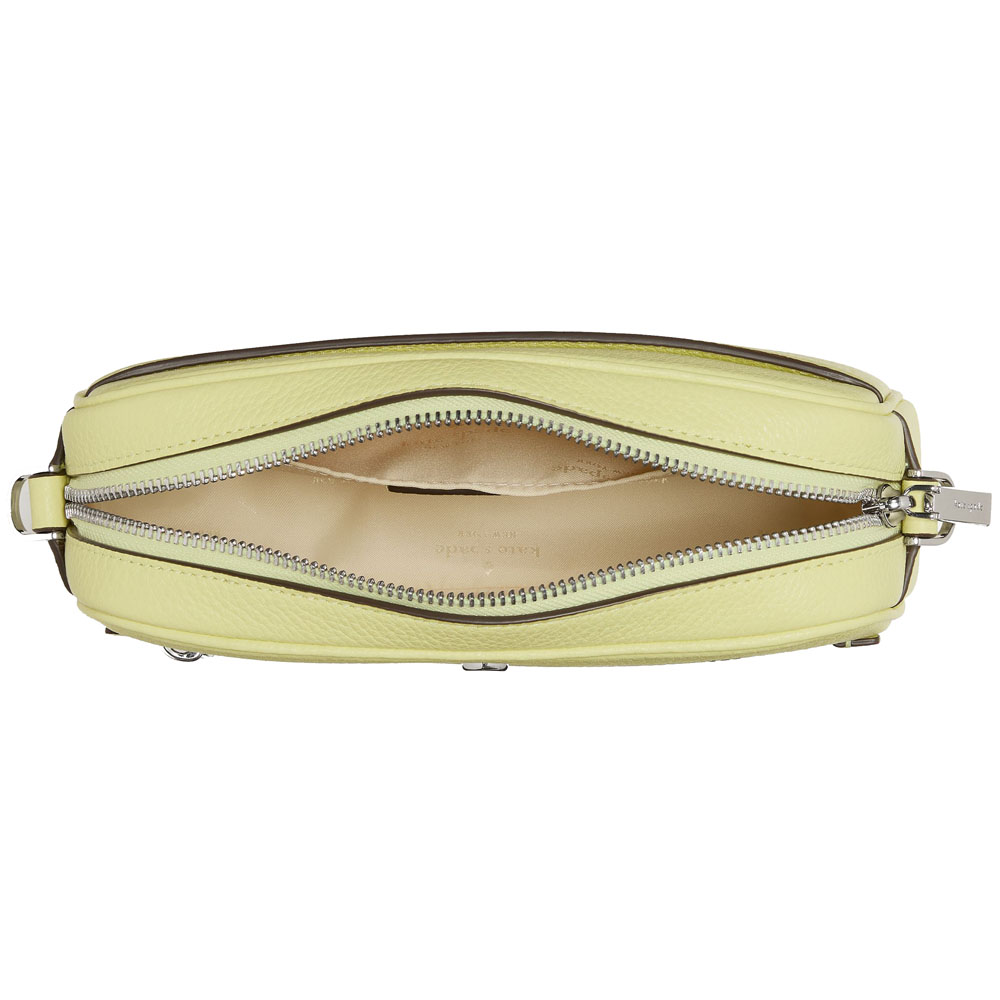 Kate Spade Emma Colorblock Pebbled Leather Large Crossbody Tennis Ball Multi Light green # KK940