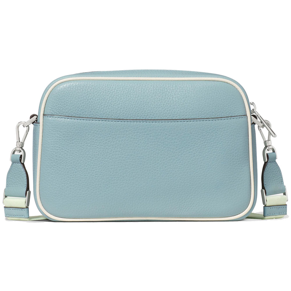 Kate Spade Emma Colorblock Pebbled Leather Large Crossbody Aventurine Multi Light blue # KK940