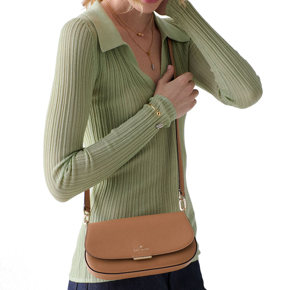 Kate Spade Quinn Mini Crossbody Bag Tuscan Brown # KN717