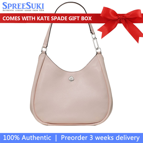 Kate Spade Kayla Large Triple Compartment Shoulder Bag Powdered Sugar Blush Pink # KL804