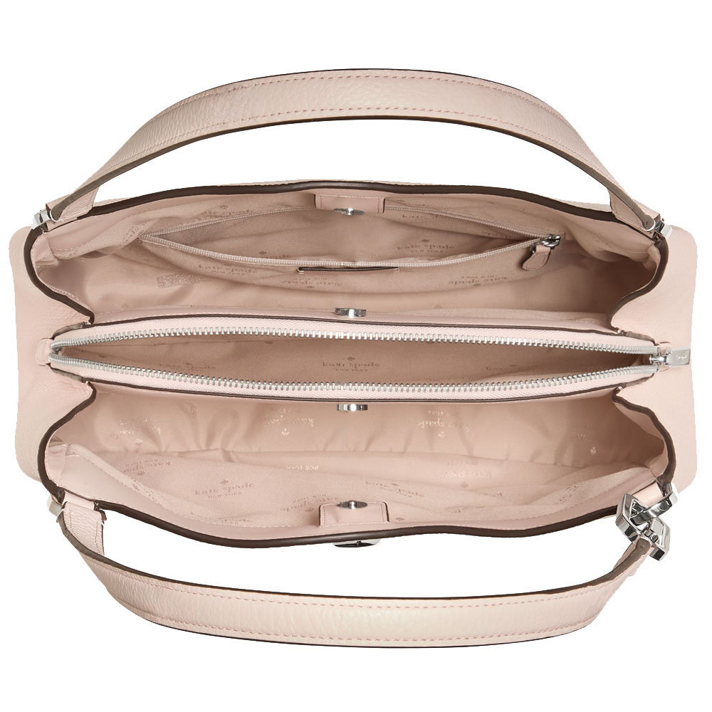 Kate Spade Kayla Large Triple Compartment Shoulder Bag Powdered Sugar Blush Pink # KL804