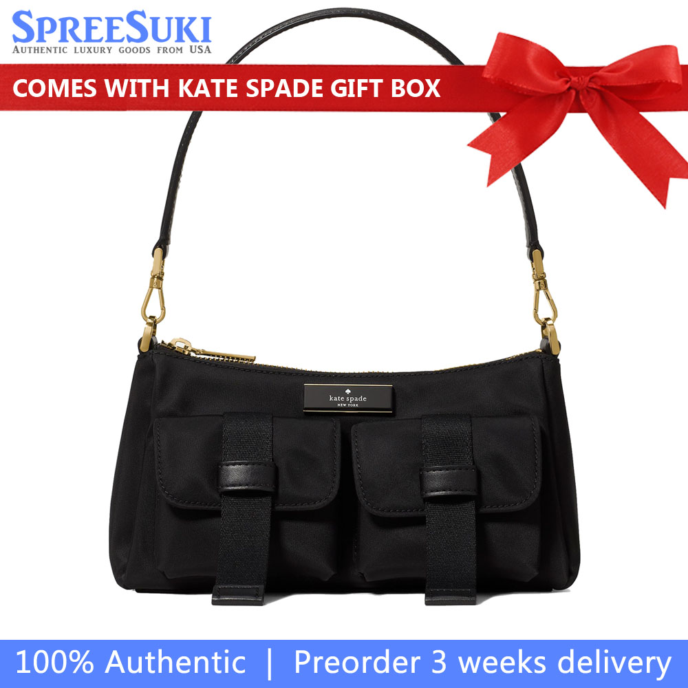 Kate Spade Carter Ksnyl Cargo Crossbody Bag Black # KN673