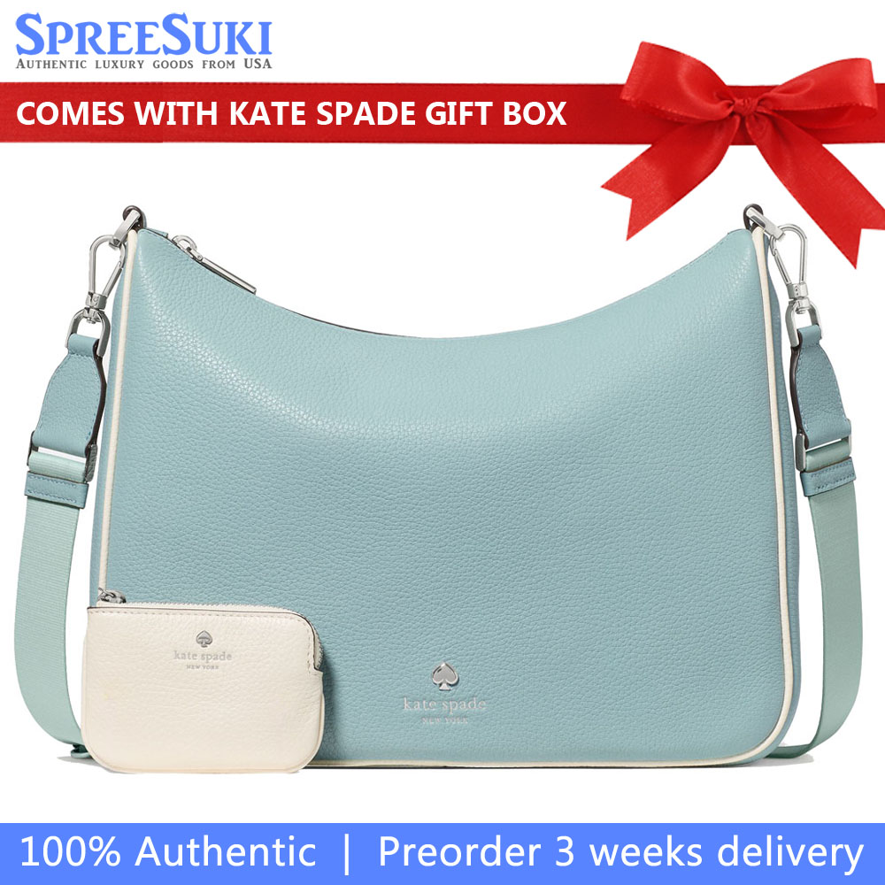 Kate Spade Emma Large Crossbody Aventurine Multi Light blue # KK943