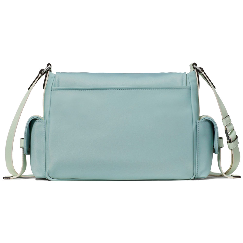 Kate Spade Carter Ksnyl Cargo Messenger Bag Aventurine Multi Light blue # KN668