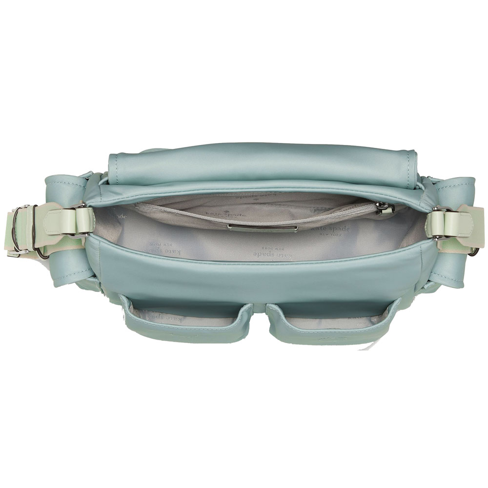 Kate Spade Carter Ksnyl Cargo Messenger Bag Aventurine Multi Light blue # KN668