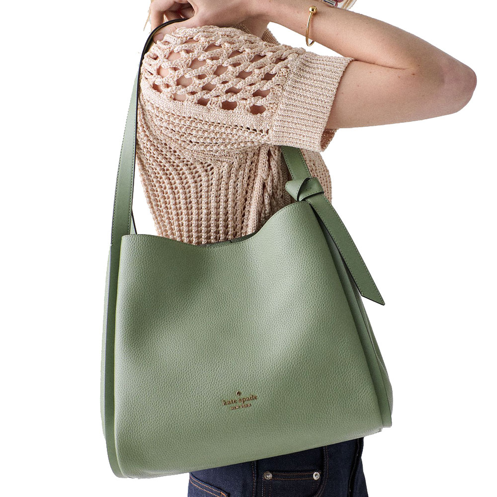 Kate Spade Knott Large Carryall Balsam Green Light green # KM663
