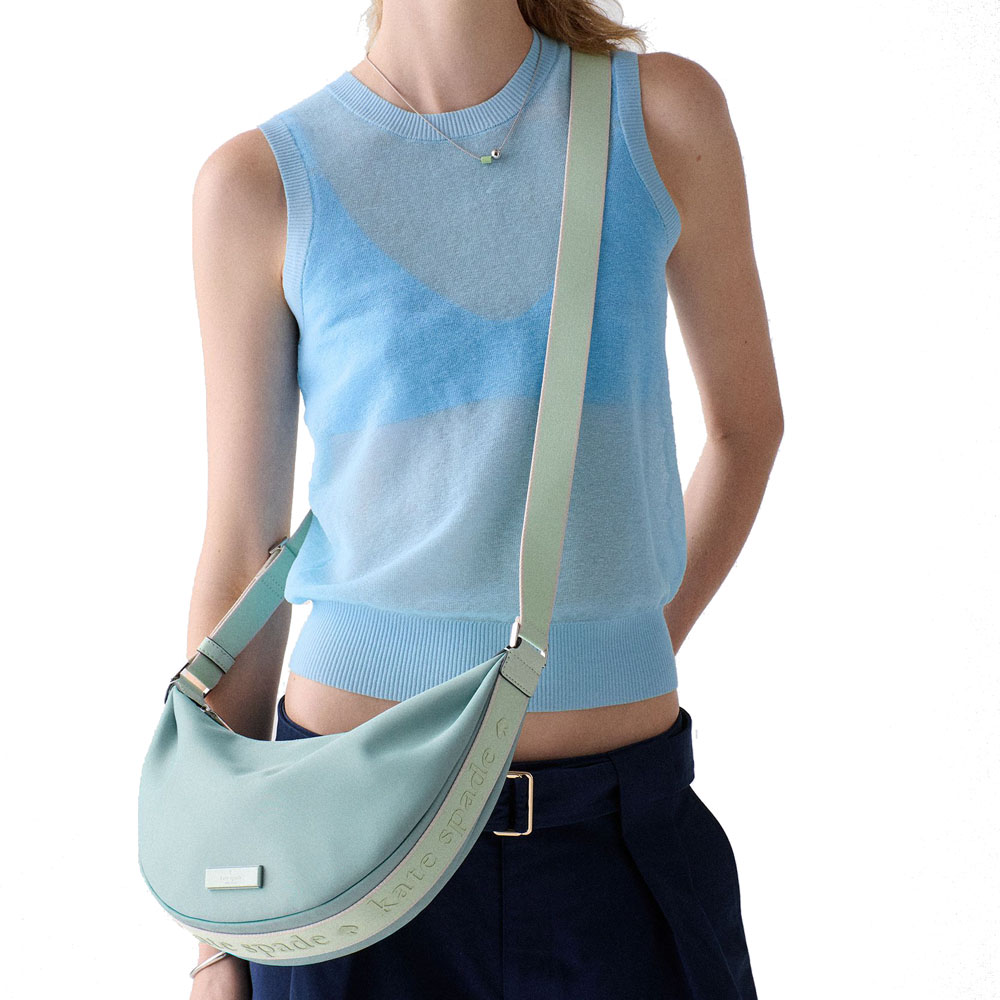 Kate Spade Carter Ksnyl Sling Crossbody Bag Aventurine Multi Light blue # KN597