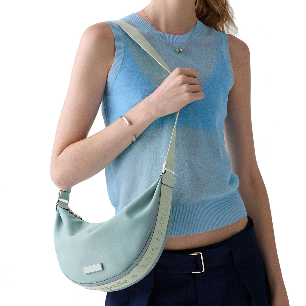 Kate Spade Carter Ksnyl Sling Crossbody Bag Aventurine Multi Light blue # KN597