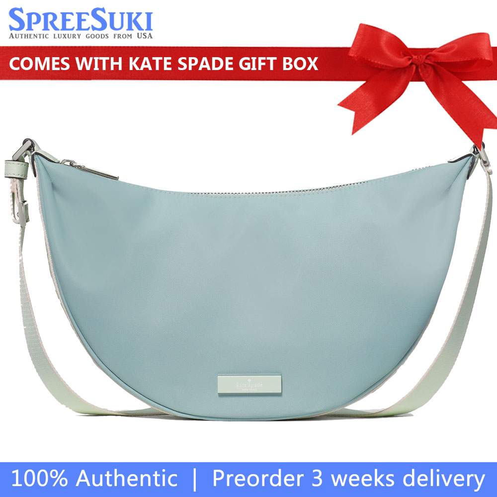Kate Spade Carter Ksnyl Sling Crossbody Bag Aventurine Multi Light blue # KN597