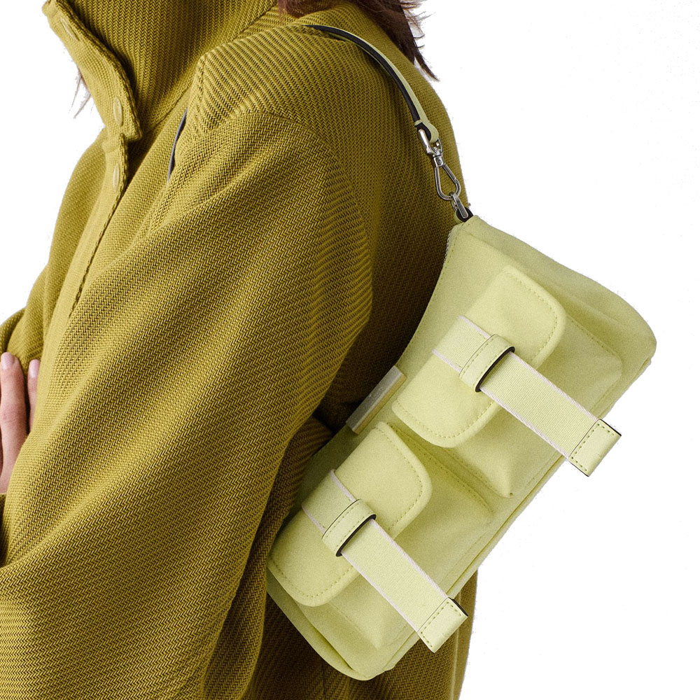 Kate Spade Carter Ksnyl Cargo Crossbody Bag Tennis Ball Multi Light yellow # KN669