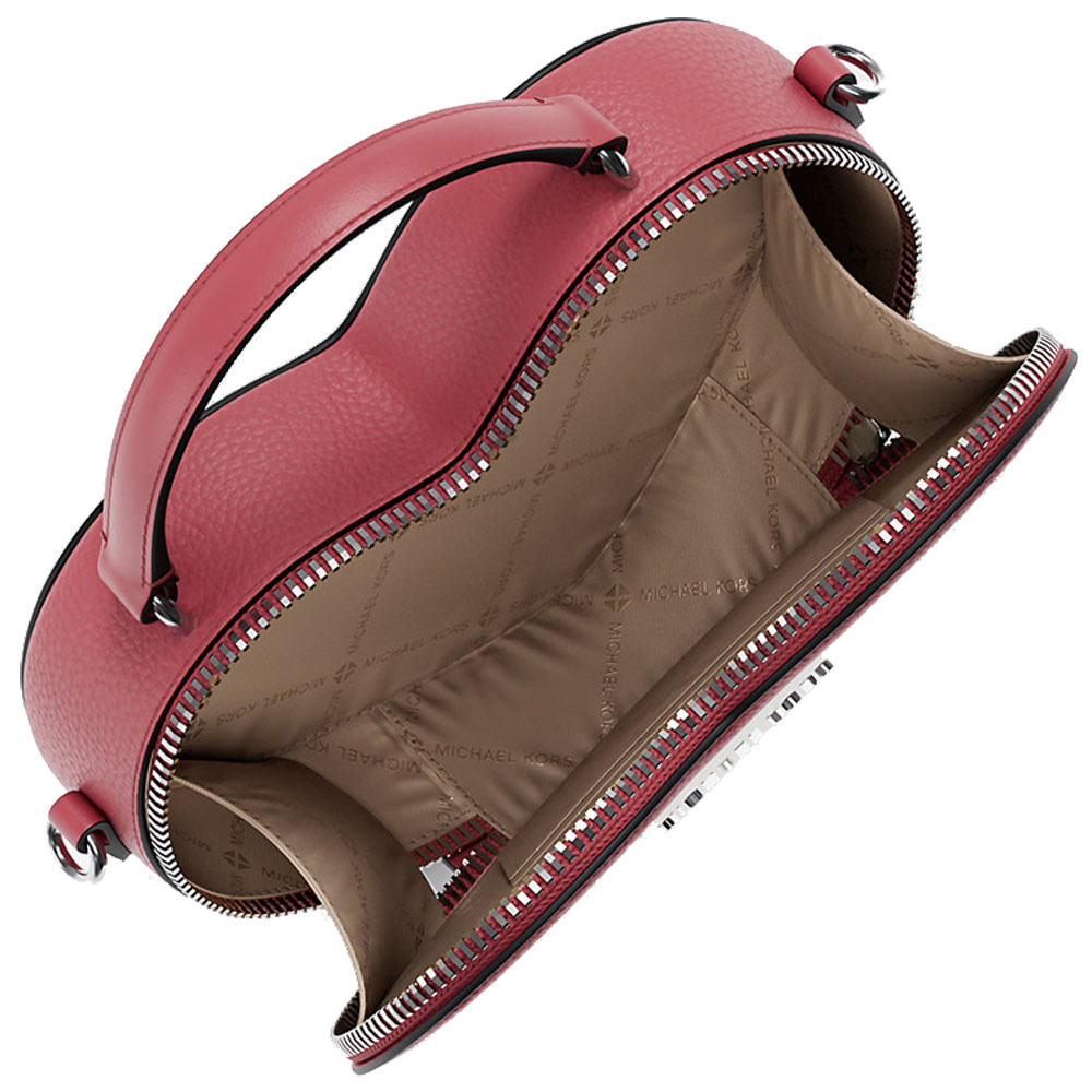 Michael Kors Jet Set Small Heart Crossbody Bag Hibiscus Dark Pink # 35R6STVC1Y