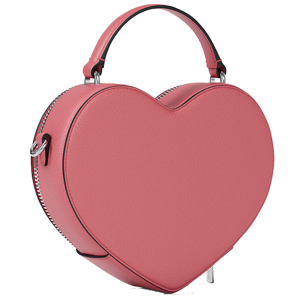 Michael Kors Jet Set Small Heart Crossbody Bag Hibiscus Dark Pink # 35R6STVC1Y