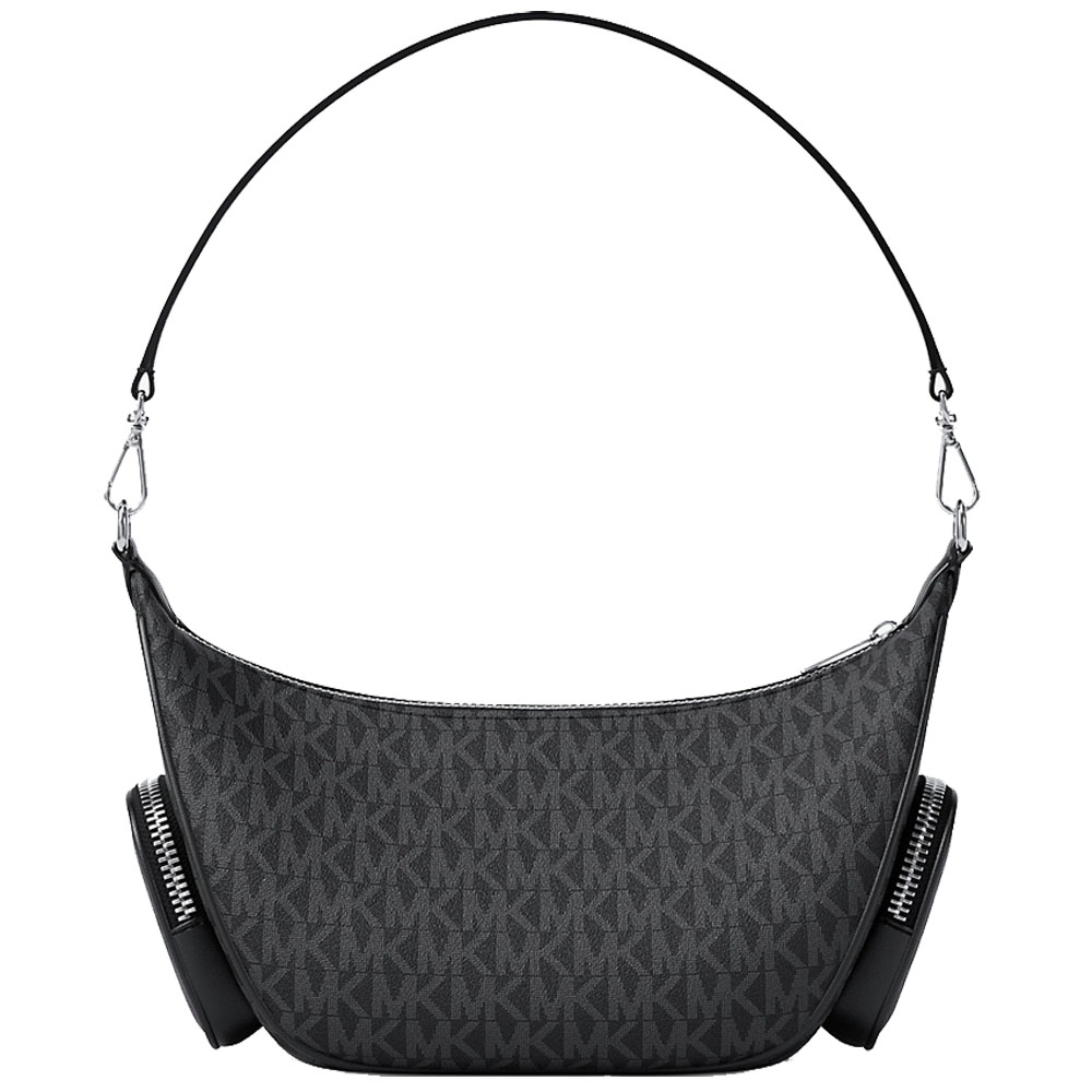 Michael Kors Merritt Small Signature Logo Convertible Shoulder Bag Black # 35R6G0WC1B