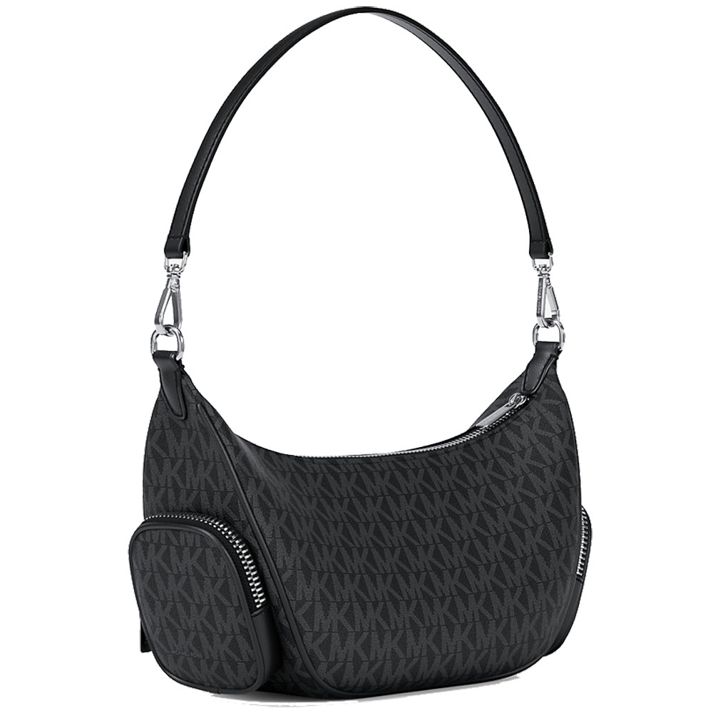 Michael Kors Merritt Small Signature Logo Convertible Shoulder Bag Black # 35R6G0WC1B