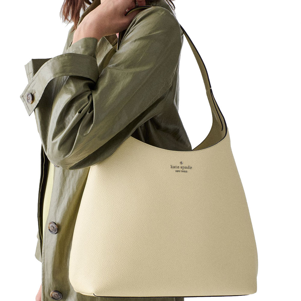 Kate Spade 454 Large Shoulder Bag Lemon Fondant Light yellow # KL807