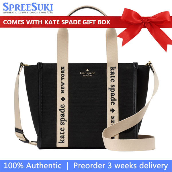 Kate Spade Kip Canvas Small Tote Black # KG767