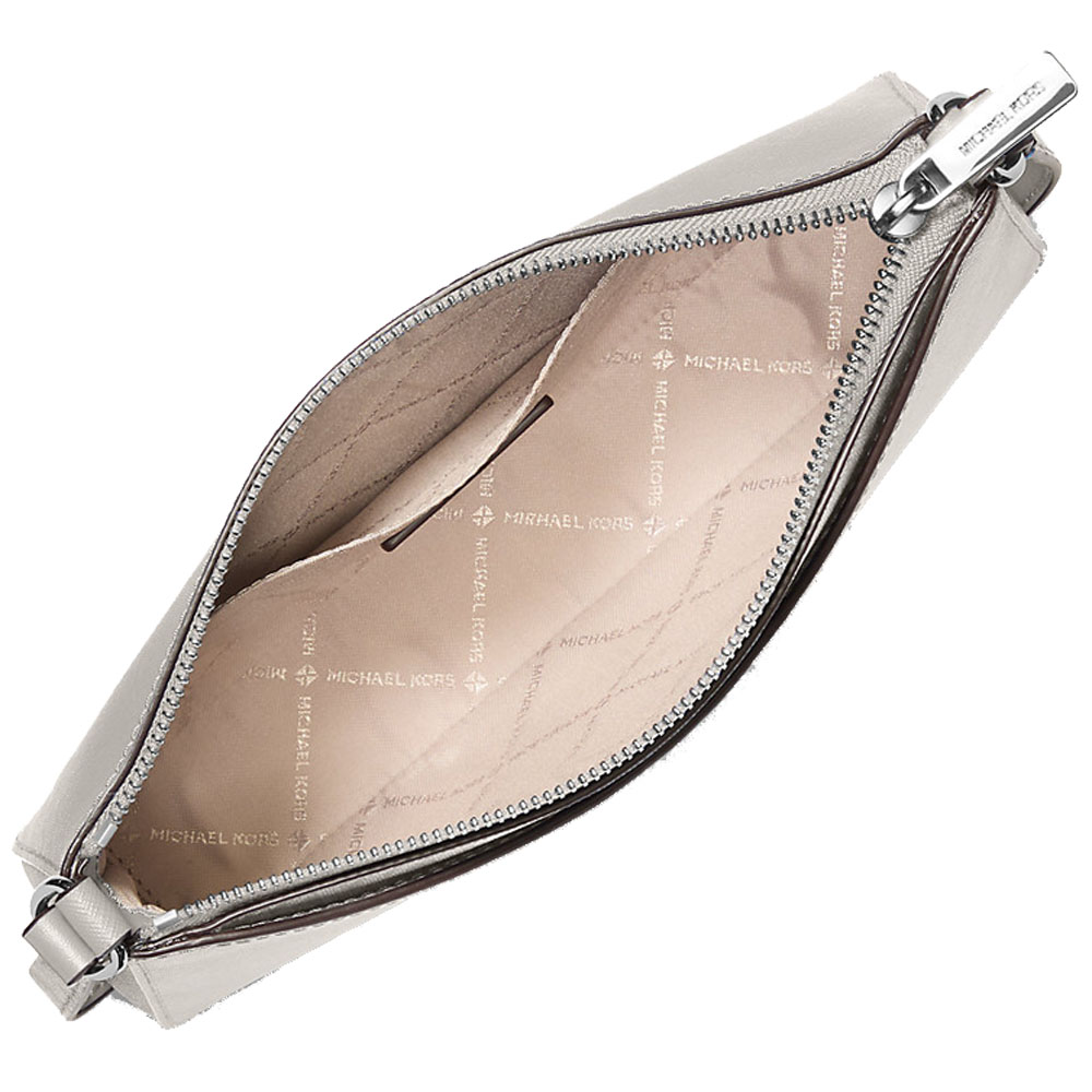 Michael Kors Arden Medium Crossbody Bag Pearl Grey Light Grey # 35F5S4XC8L