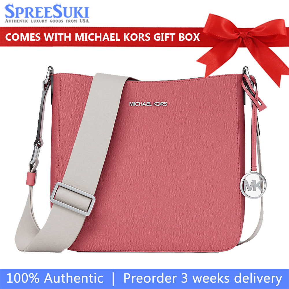Michael Kors Jet Set Travenuel Small Messenger Bag Hibiscus Light pink # 35T4STVC5L
