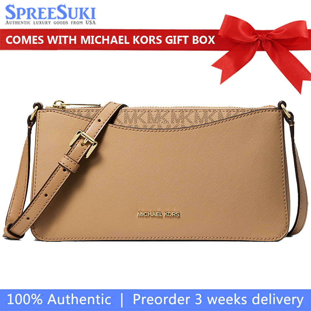 Michael Kors Arden Medium Crossbody Bag Camel Brown # 35F5G4XC8L