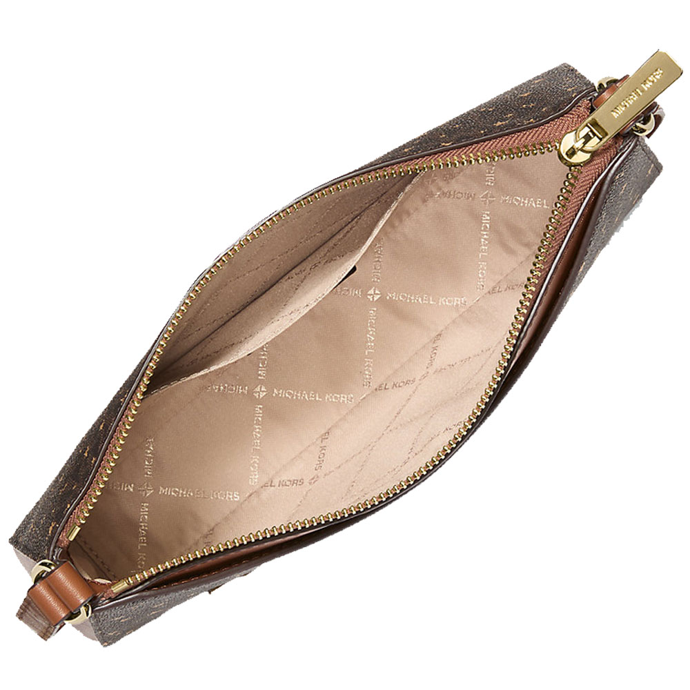 Michael Kors Arden Medium Printed Signature Logo Crossbody Bag Brown Dark Brown # 35F5G4XC8I