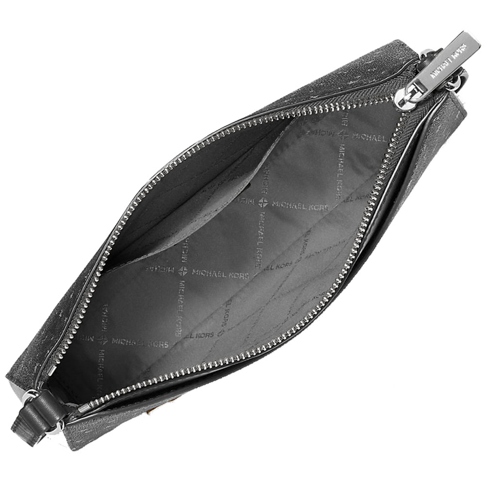 Michael Kors Arden Medium Printed Signature Logo Crossbody Bag Black # 35F5S4XC8I