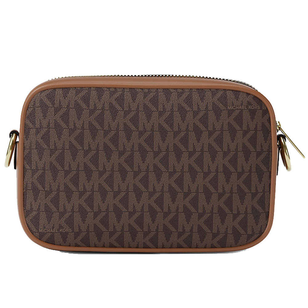 Michael Kors Jet Set Small Signature Logo Camera Crossbody Bag Brown Dark Brown # 35R6GTVC5B
