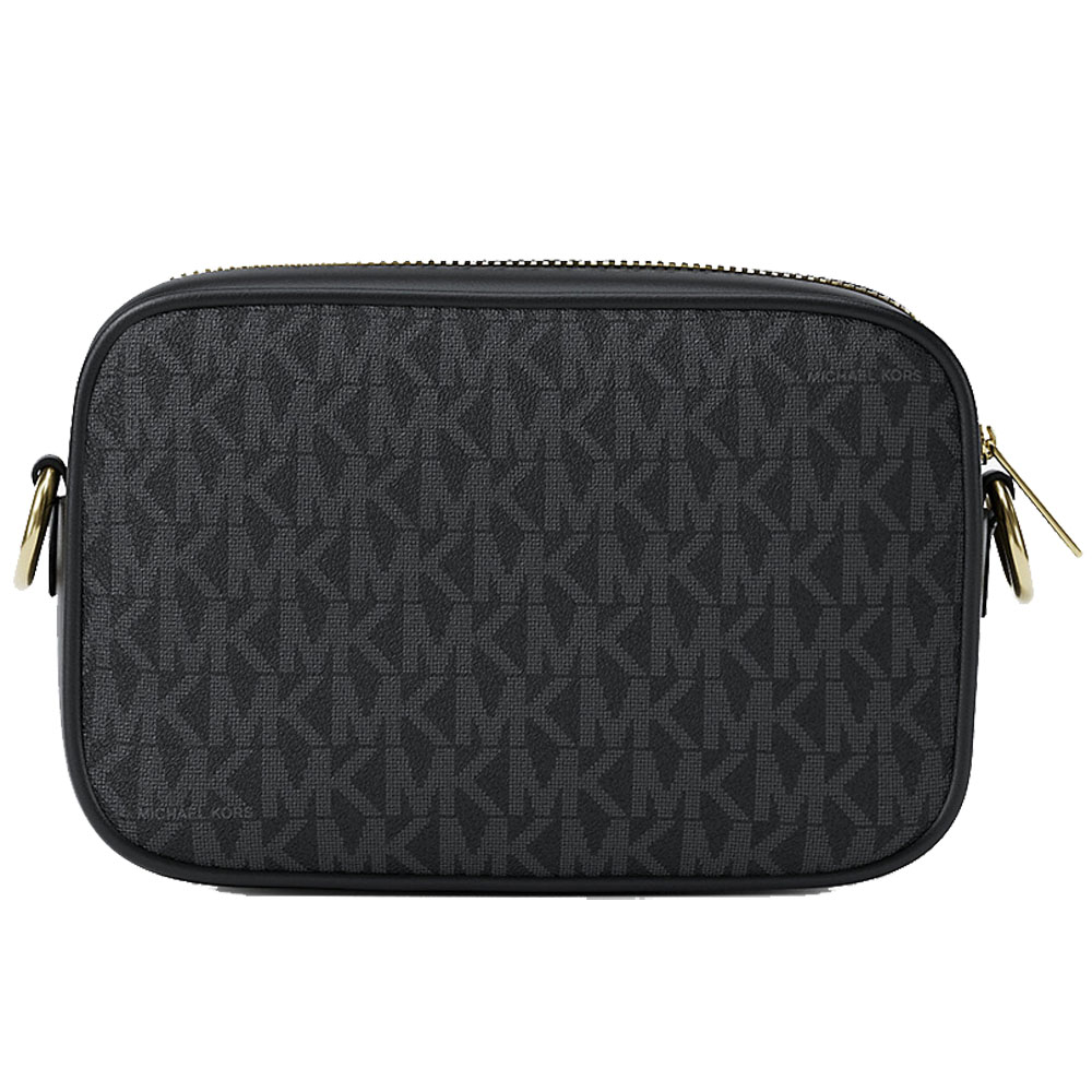 Michael Kors Jet Set Small Signature Logo Camera Crossbody Bag Black # 35R6GTVC5B