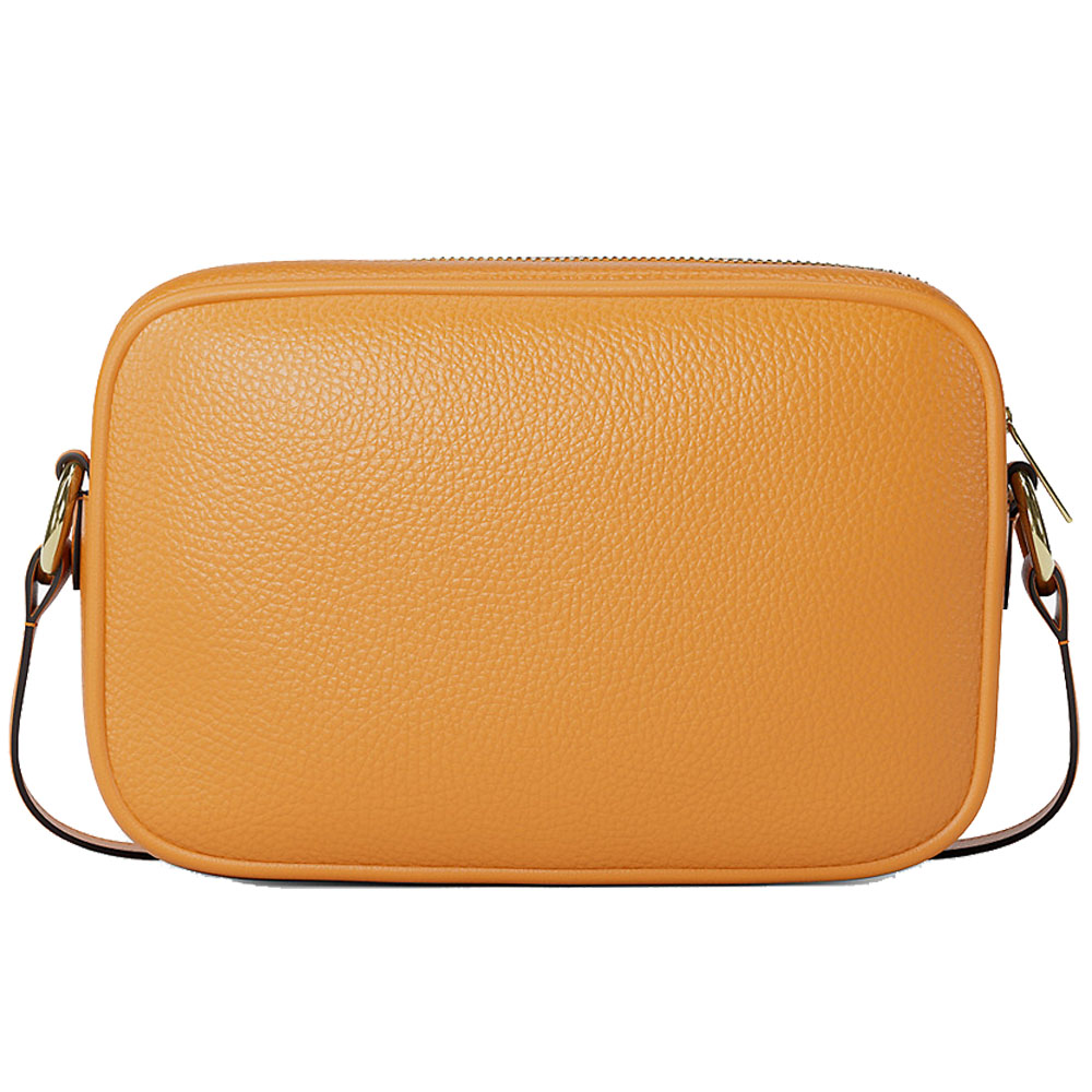 Michael Kors Jet Set Pebbled Leather Camera Crossbody Bag Radiant Orange # 35R6GTVC7L