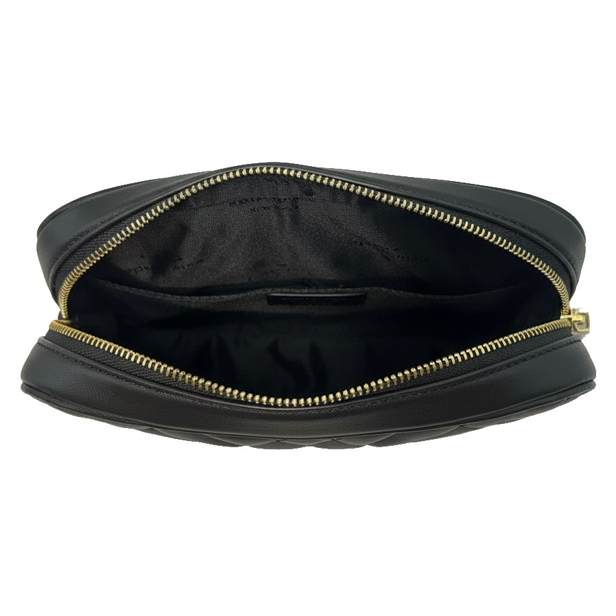 Kate Spade Crossbody Bag Sling Carey Smooth Quilted Mini Camera Bag Black # KG425